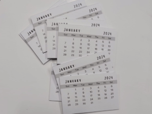 Mini Calendar Tabs 2024