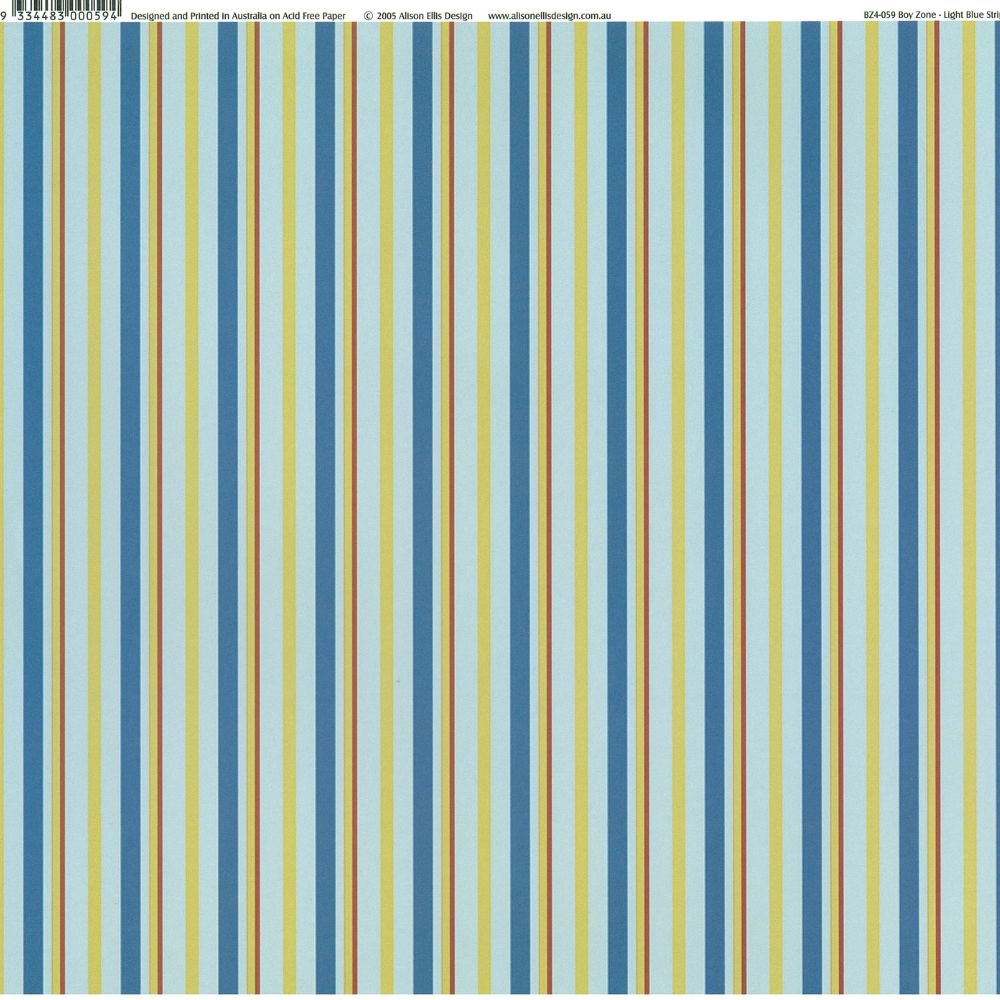 Alison Ellis Design - Light Blue Stripes - Papertisserie