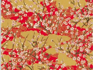 Japanese Chiyogami – Autumn Blooming Haze Gold Overlay