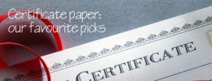 Our collection of perfect certificate paper