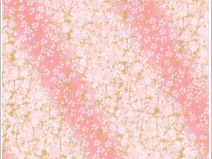 Japanese Chiyogami – Blushing Pink Gold Overlay