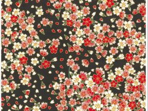 Japanese Chiyogami – Dusk Drifting Petals Gold Overlay