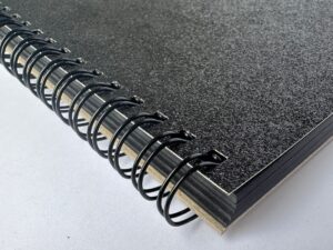 A5 Notebook – Black Paper, Black Glitter Cover