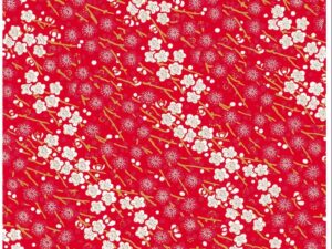 Japanese Chiyogami – Parallel Cherry Stripe Gold Overlay
