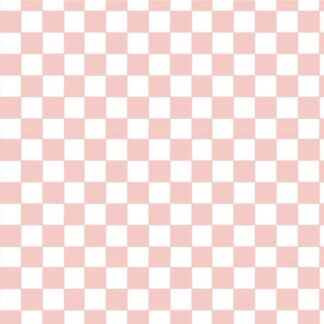 Pretty in Print - Checker - White - Sherbet Pink