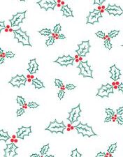 Printed Vellum – Holly Green and Red