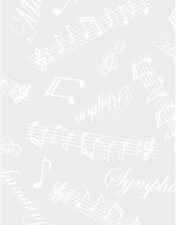 Printed Vellum – Music Notes White