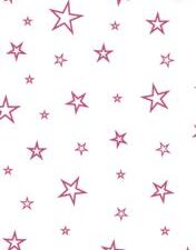 Printed Vellum – Star Outline Pink