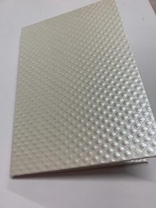 Quilted Alabaster Hard Cover Invitation Folders