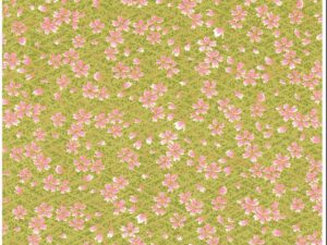 Japanese Chiyogami – Tiled Pink Petals Gold Overlay