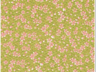 Japanese Chiyogami - Tiled Pink Petals Gold Overlay